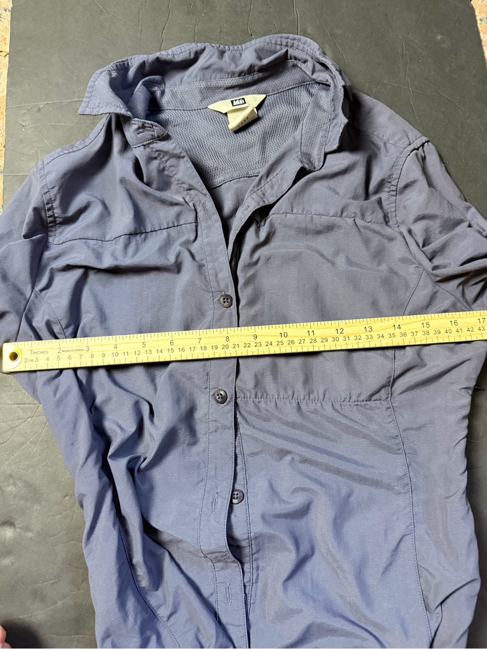 Women’s REI Navy-purple Lightweight Button-Up Shirt